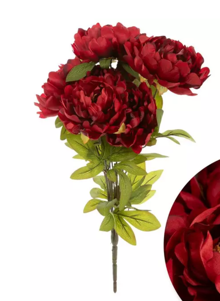 Matte Satin Peony Bush