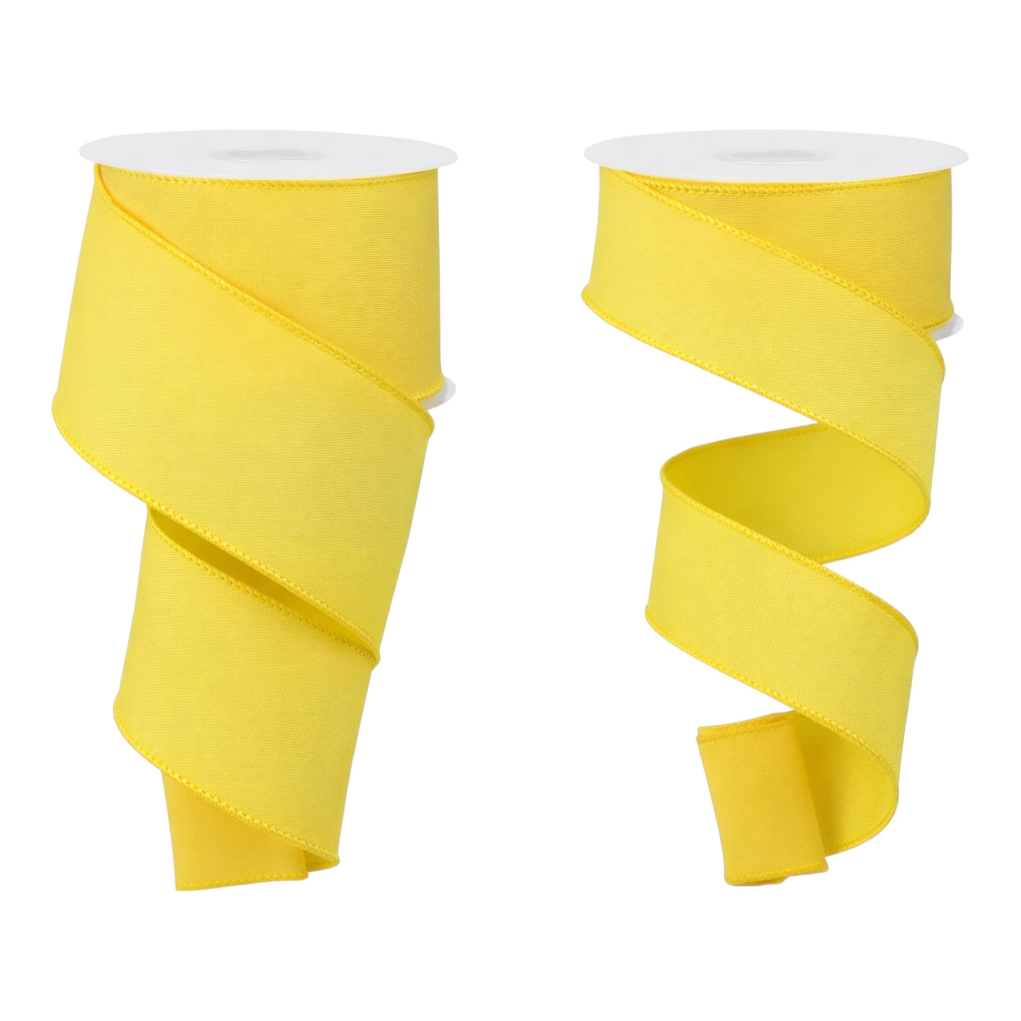 Solid Yellow Ribbon for Year Round 1.5",2.5" x 10yds