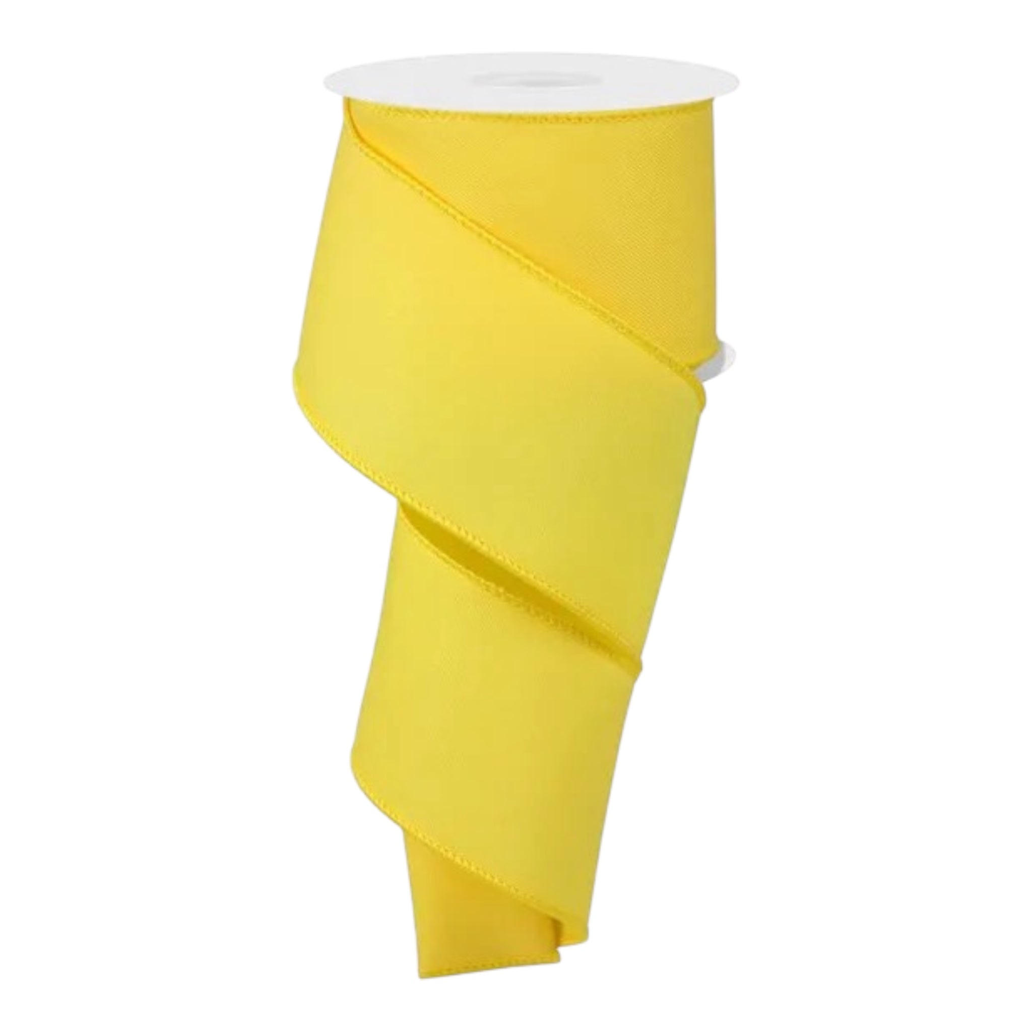 Solid Yellow Ribbon for Year Round 1.5",2.5" x 10yds