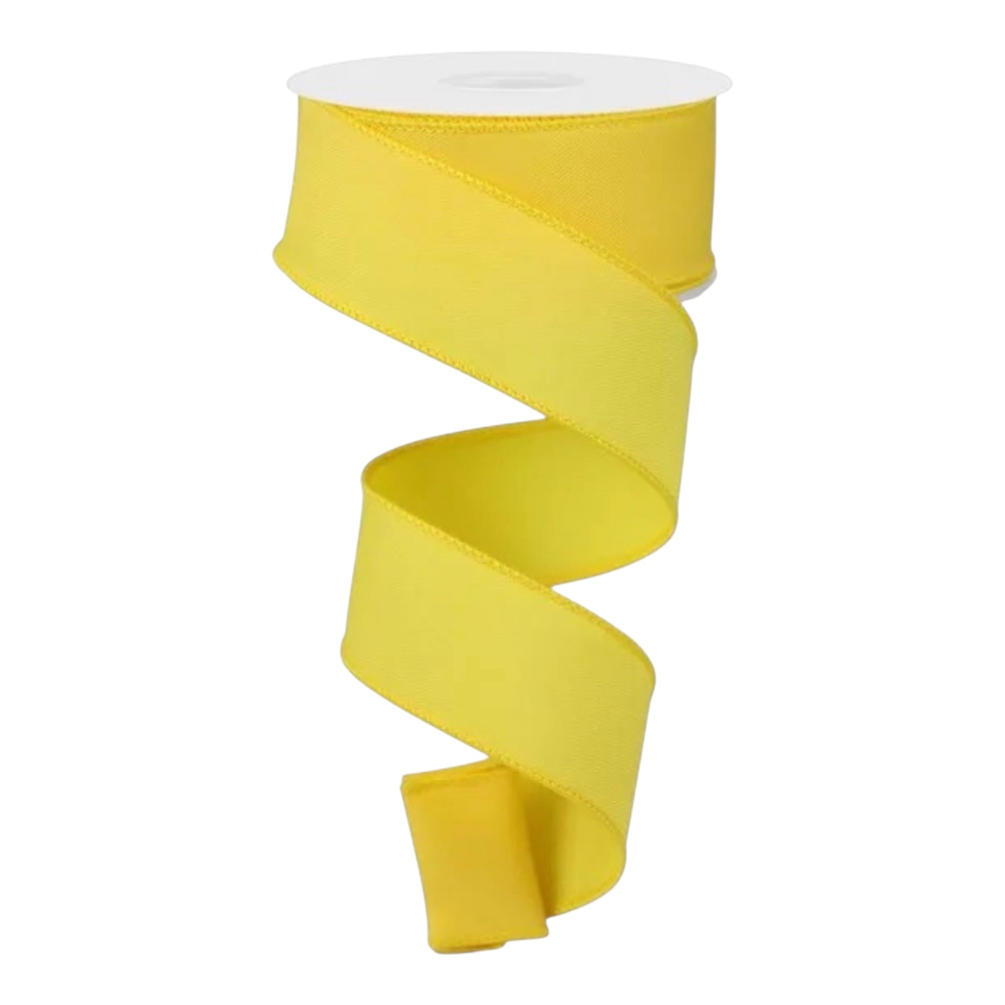 Solid Yellow Ribbon for Year Round 1.5",2.5" x 10yds