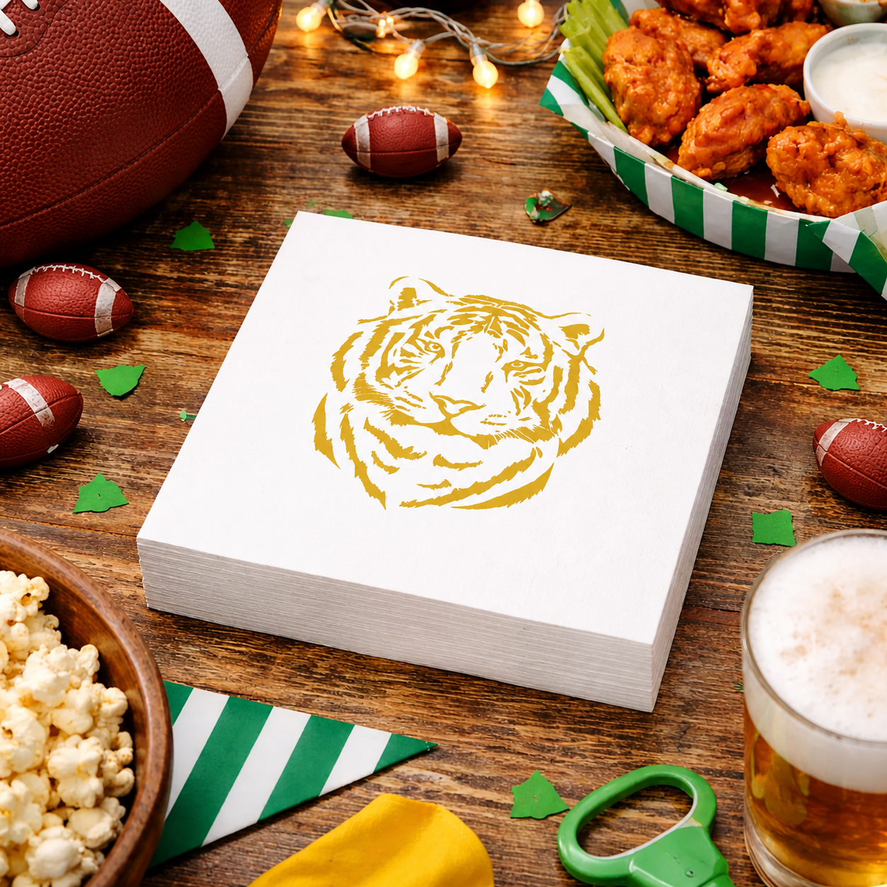 Tiger Face Cocktail Napkins, Pack of 20
