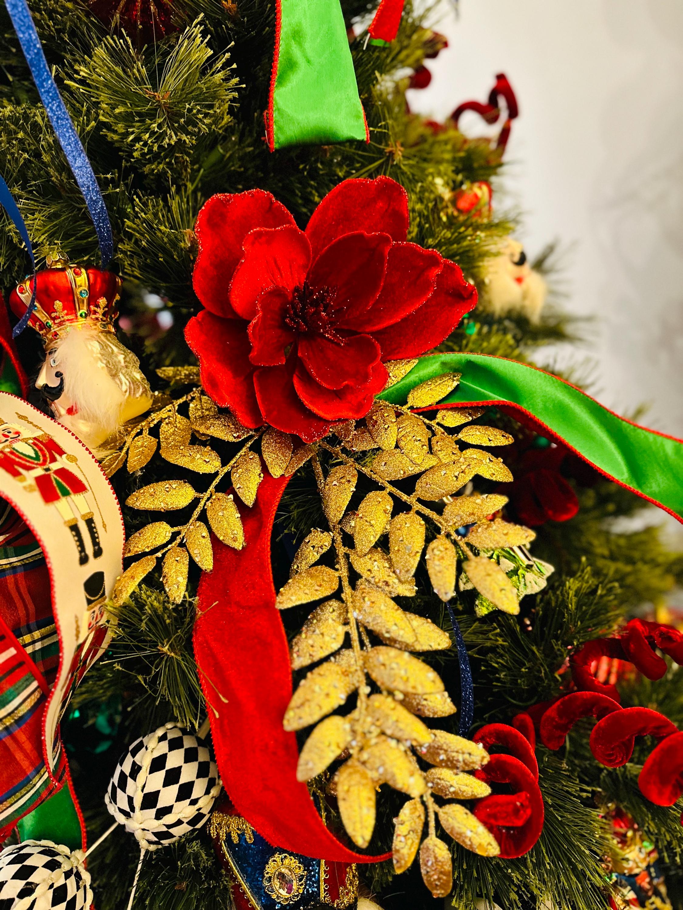 Christmas Ribbon, Red Velvet Wired Ribbon, Double Sided Ribbon, Green Satin Back Ribbon, Wreath Ribbon, Christmas Tree Ribbon