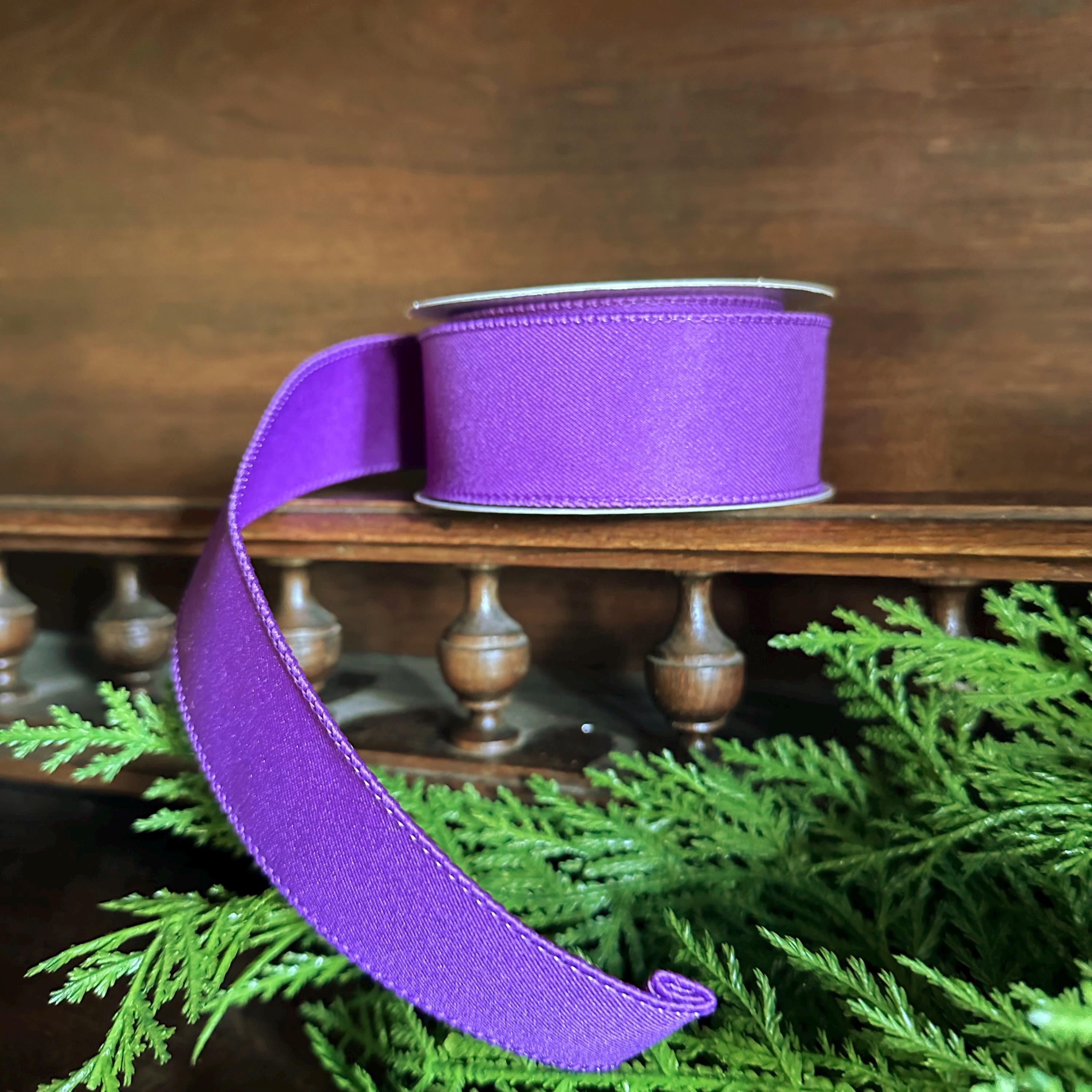 Purple Wired Ribbon – 1.5", 2.5"x 10yds