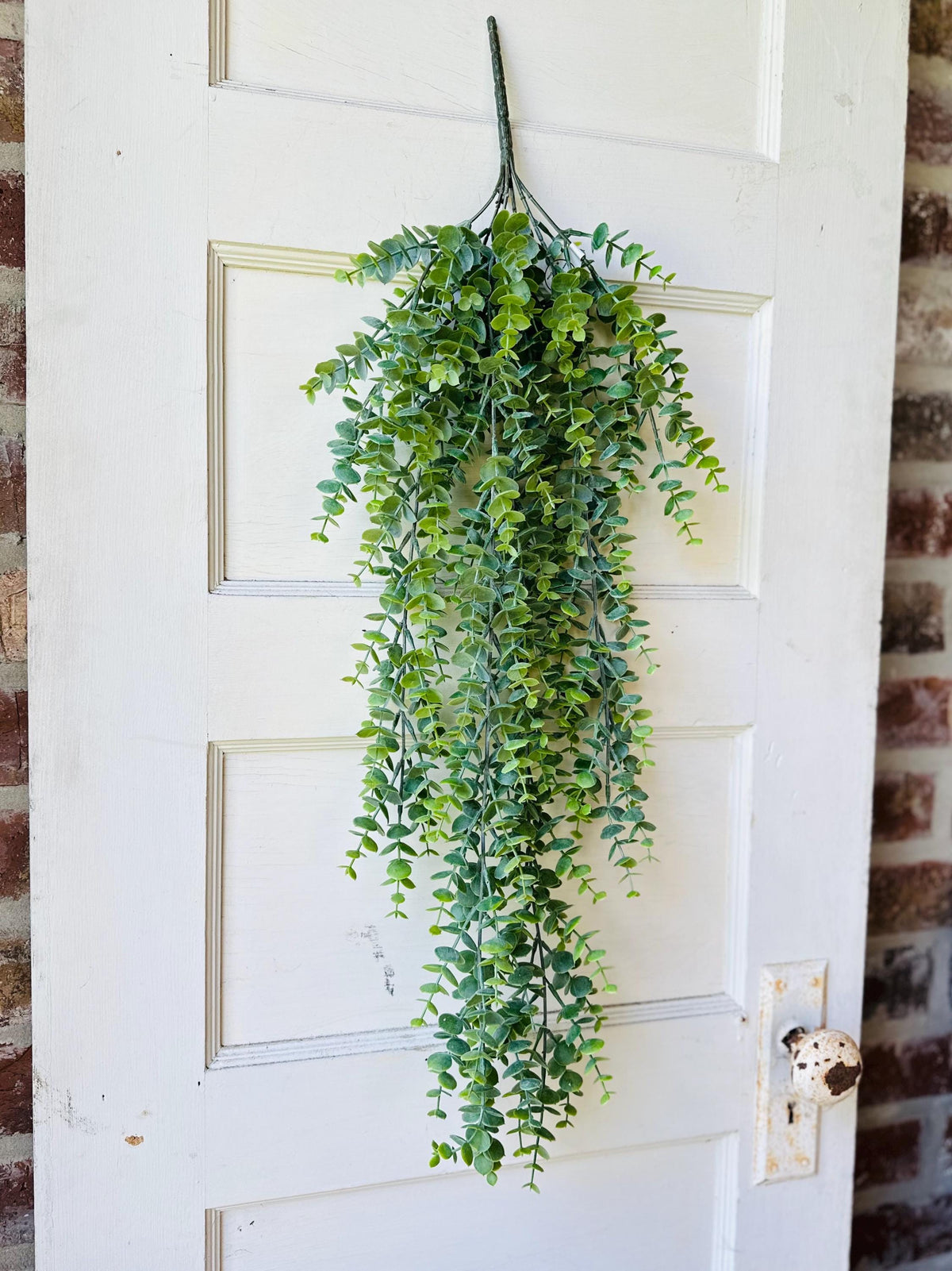 Hanging Eucalyptus Greenery Artificial Bush Fake Plant Shelf Decor Mantel Decor Trailing Faux Greenery for Bookcase Basket