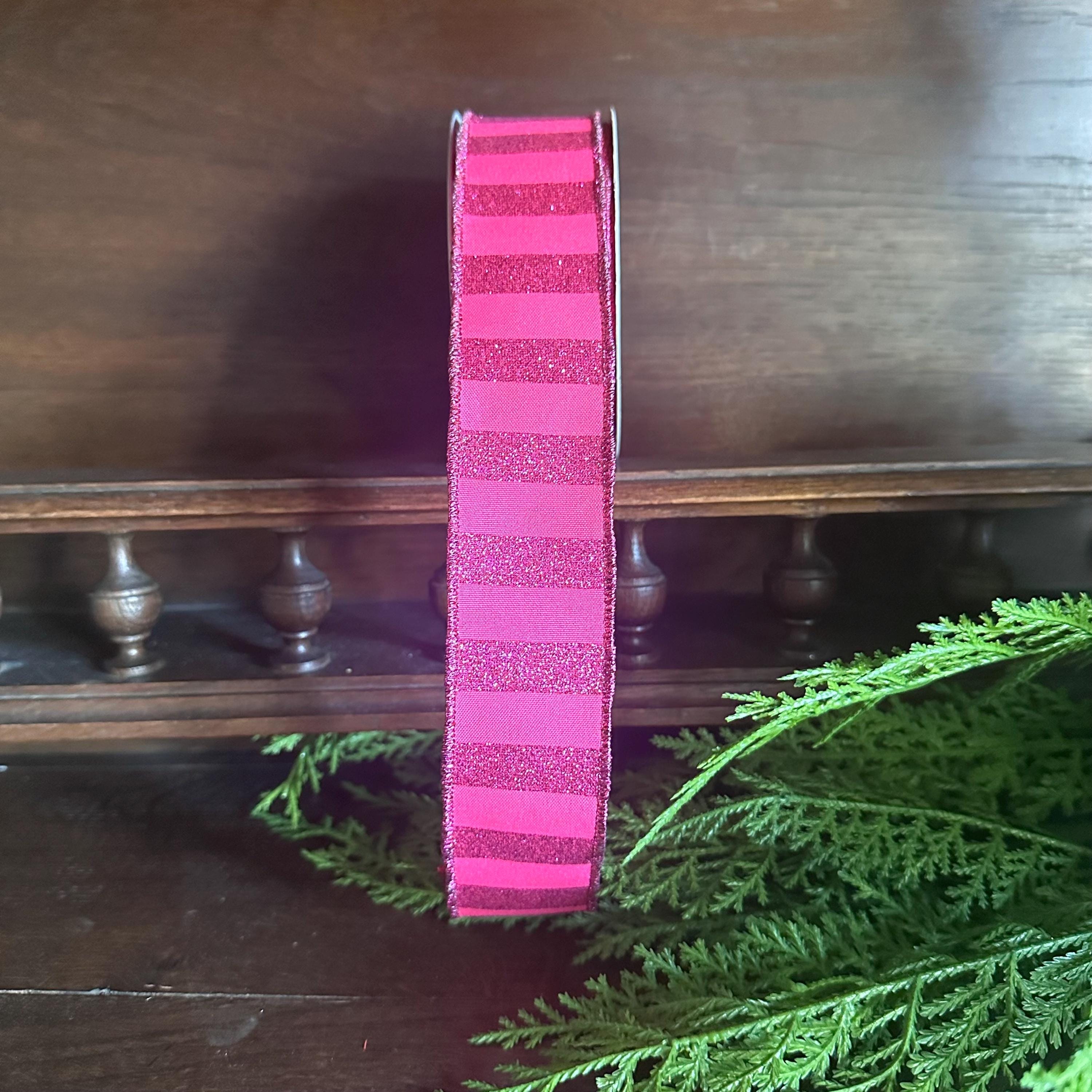 Wired Stripe Ribbon for Wreath Making Craft Supply for Bows Gift Wrap Party Decor Halloween Ribbon Fall Ribbon Summer Ribbon