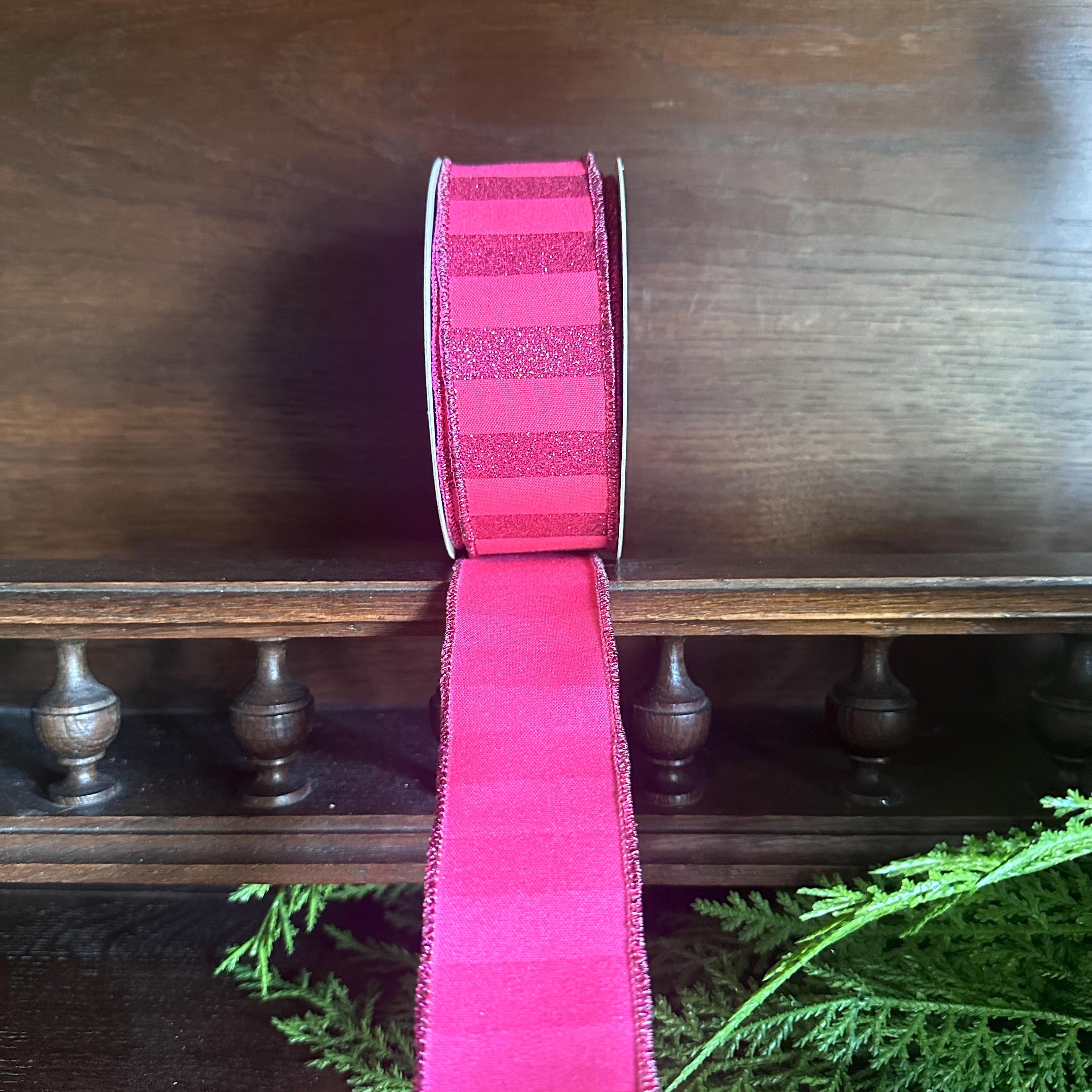 Wired Stripe Ribbon for Wreath Making Craft Supply for Bows Gift Wrap Party Decor Halloween Ribbon Fall Ribbon Summer Ribbon