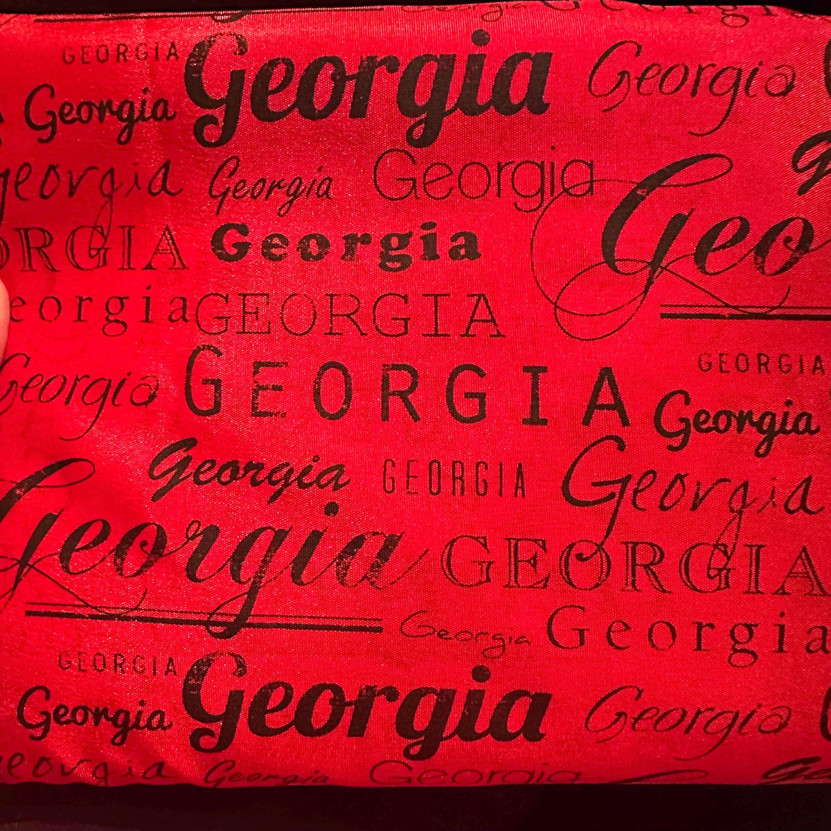 Georgia Red & Black Square Table Topper | Game Day Decor