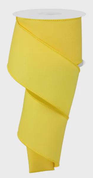 Solid Yellow Ribbon for Year Round 1.5",2.5" x 10yds