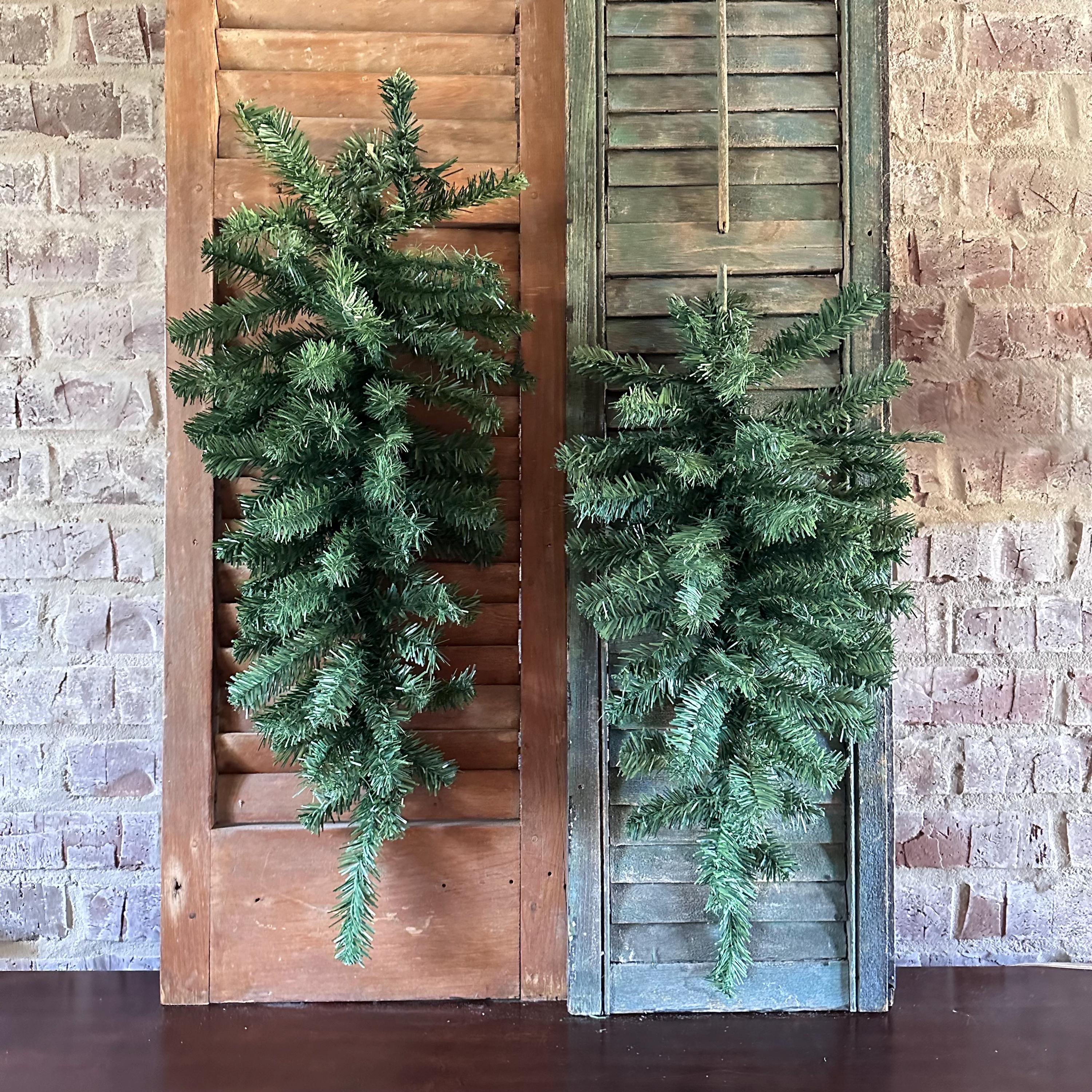 Evergreen Swag Green Swag Evergreen Teardrop Swag Pine Teardrop Swag Artificial Swag Fake Evergreen Swag Faux Pine Swag 24" or 30"