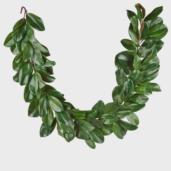 Magnolia Garland Artificial Greenery Realistic Magnolia Leaves for Wedding Decor Christmas Greenery and Year Round Home Decor 60 inch