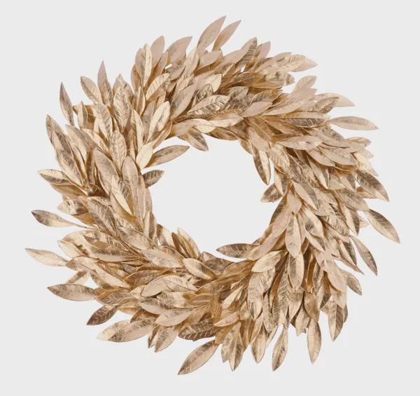 Gold Bay Leaf Wreath Metallic Christmas Wreath Front Door Wreath Elegant Holiday Decor Wedding Decor