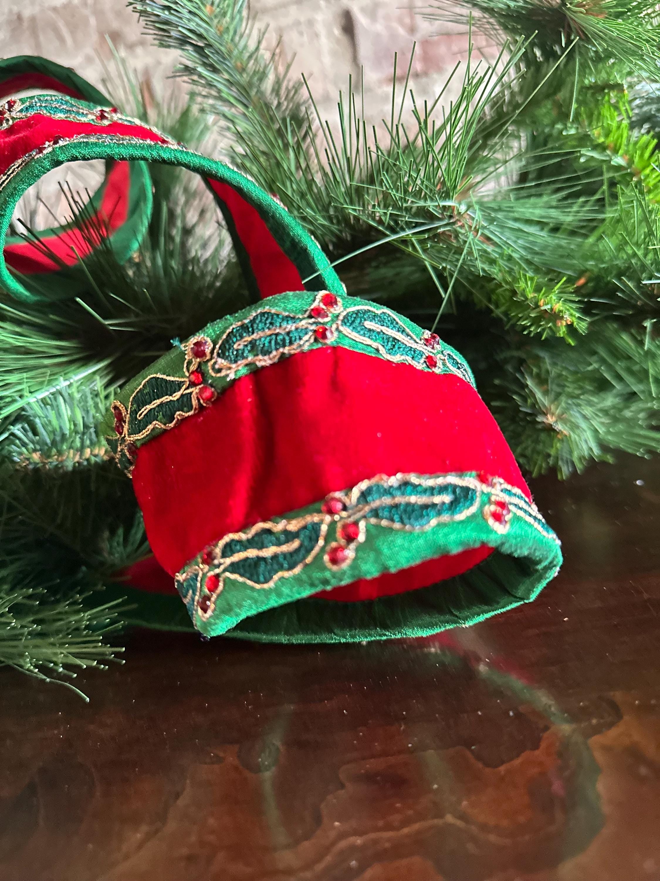 Red Velvet Christmas Ribbon Wired Edge Holly Ribbon Designer Ribbon Christmas Tree Ribbon Wreath Ribbon Bow Making Holiday Decor 2.5 Inch 5