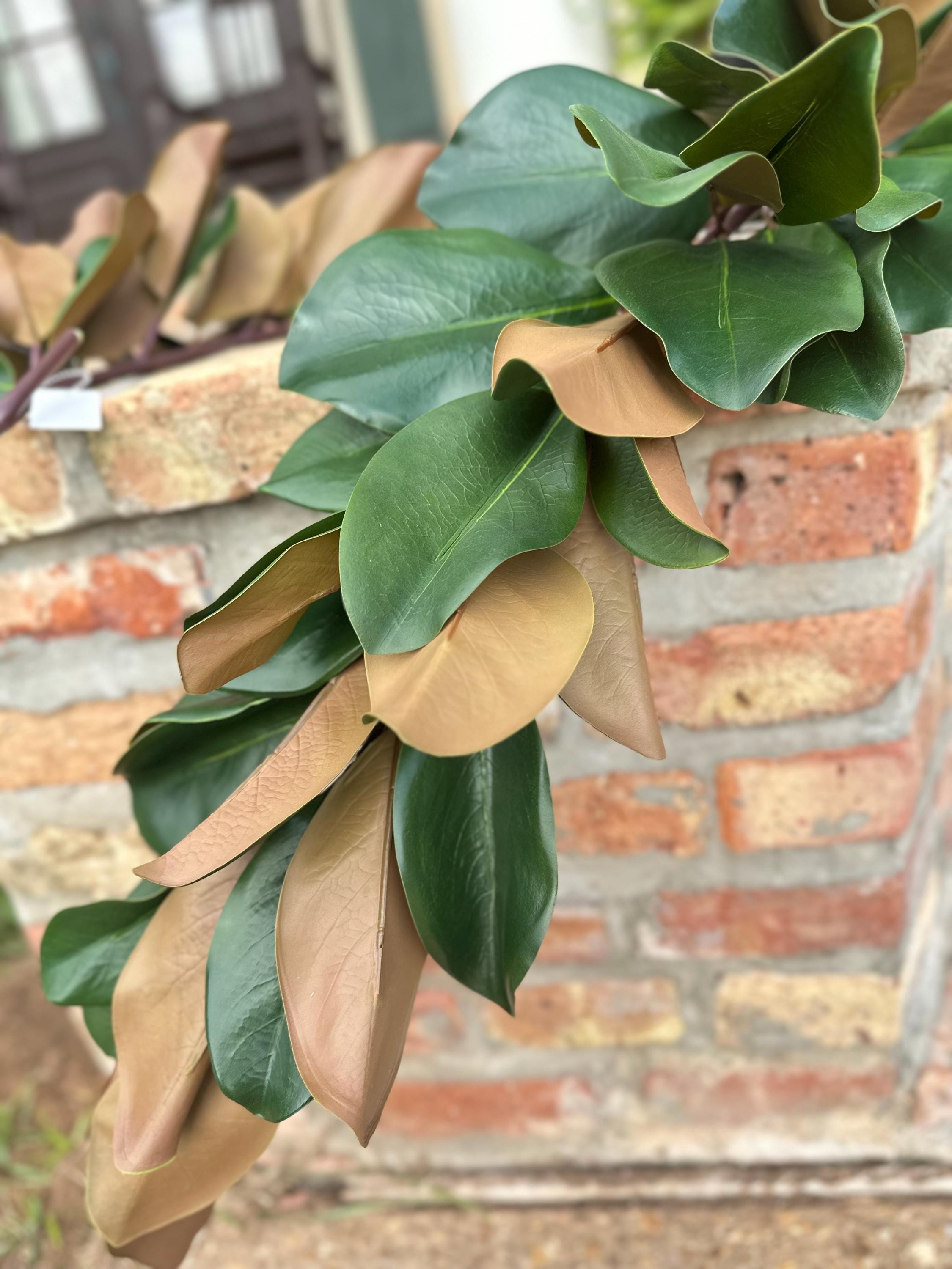 Magnolia Garland Artificial Greenery Realistic Magnolia Leaves for Wedding Decor Christmas Greenery and Year Round Home Decor 60 inch