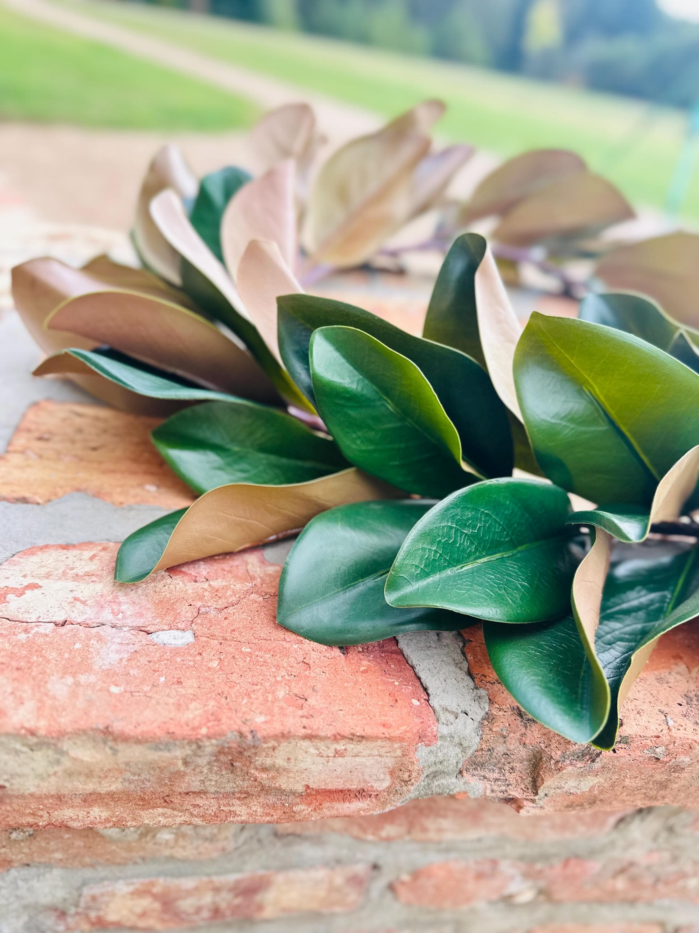 Magnolia Garland Artificial Greenery Realistic Magnolia Leaves for Wedding Decor Christmas Greenery and Year Round Home Decor 60 inch