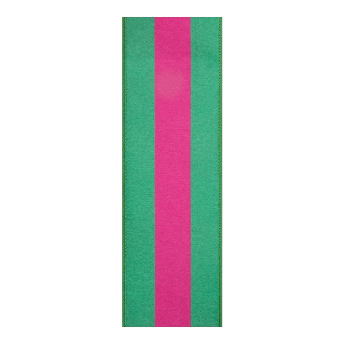 Pink Green Stripe Wired Ribbon Designer Ribbon for Wreath Making Bow Making Gift Wrapping Mahjong Decor Spring Summer Ribbon