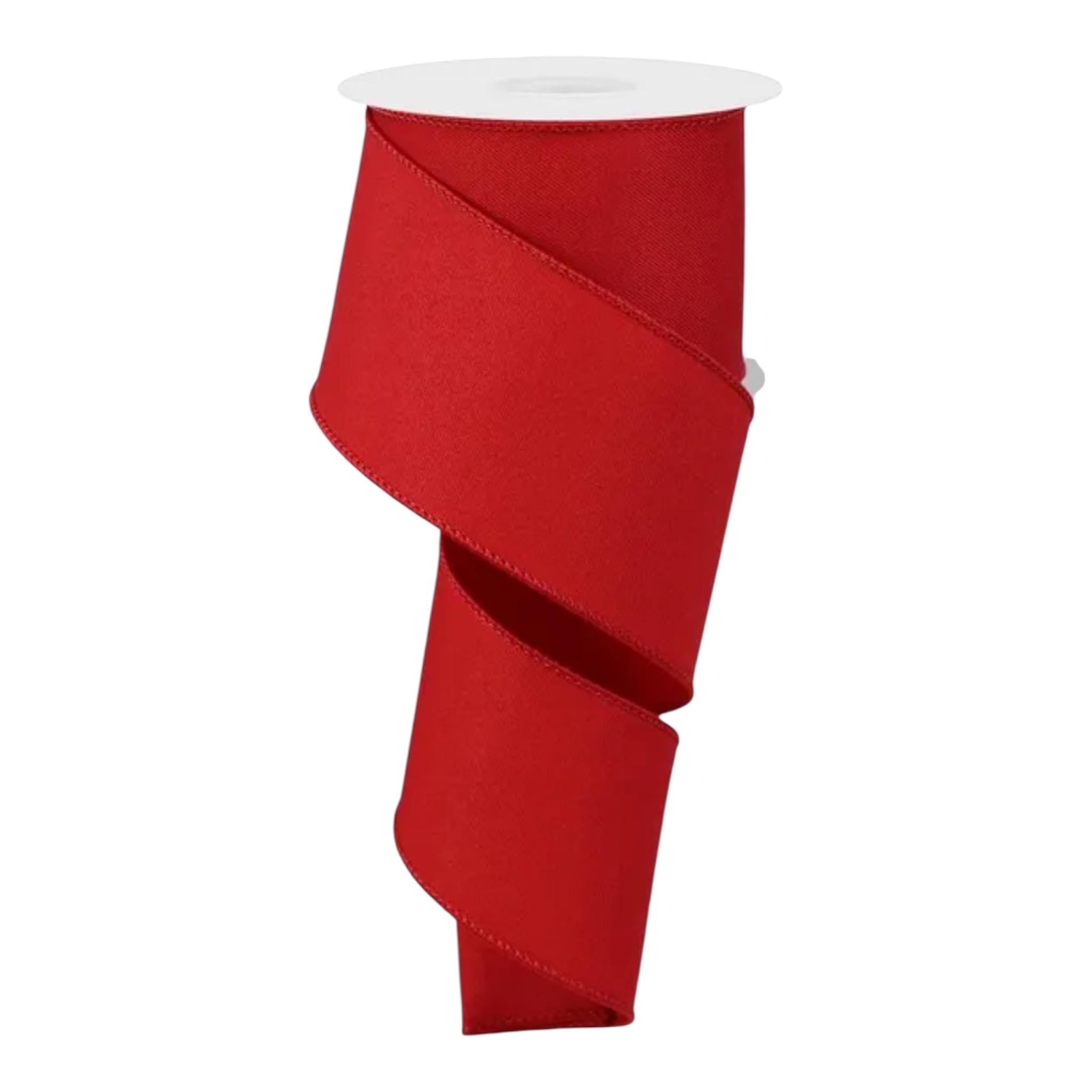 Solid Red Wired Ribbon- Available in 7/8", 1.5", 2.5" x 10yds