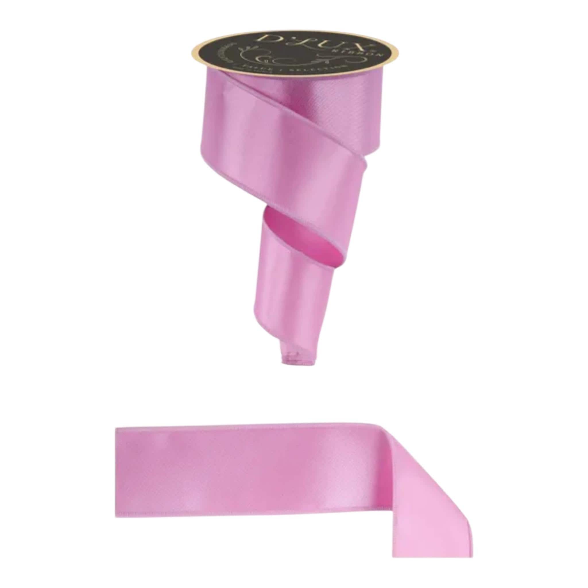 Light Pink Satin Fused Wired Ribbon Designer Ribbon for Bows