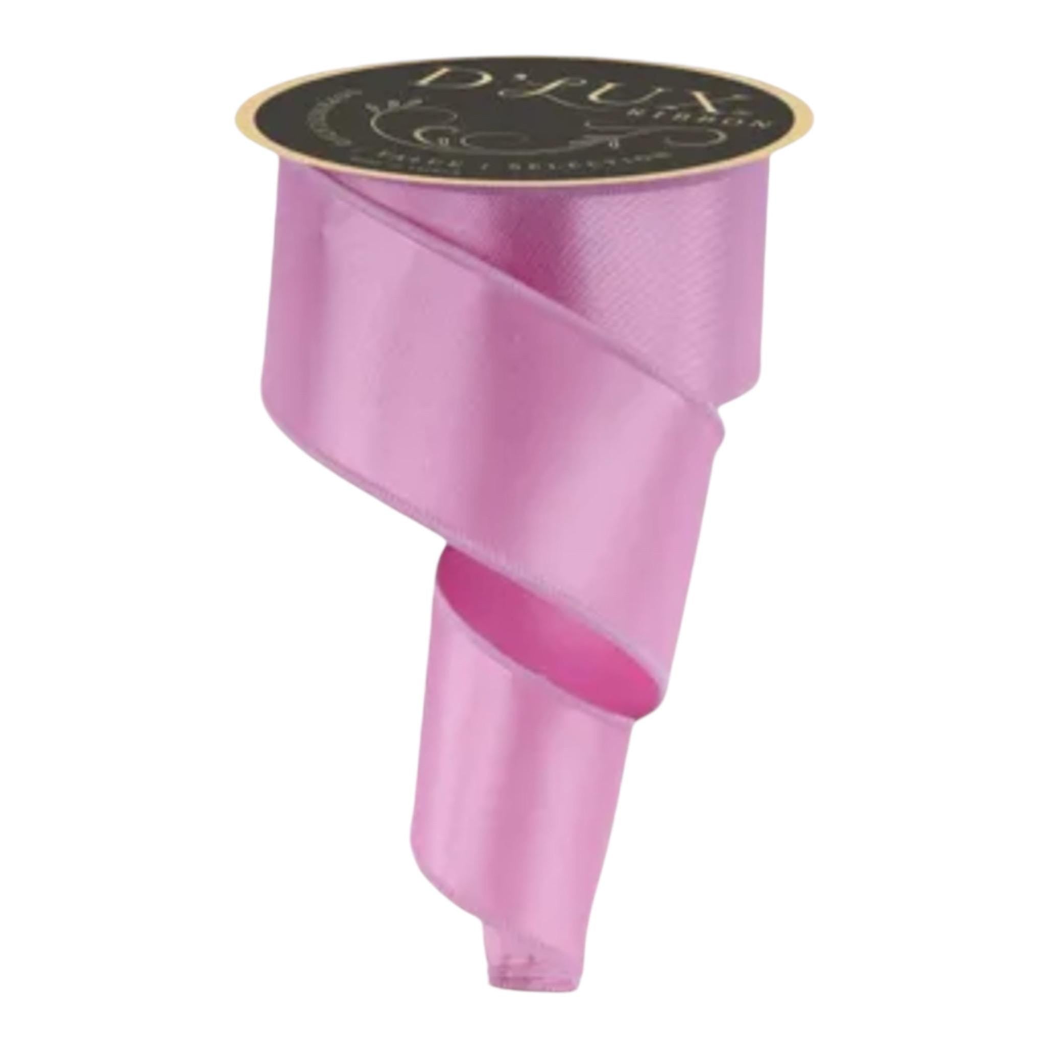Light Pink Satin Fused Wired Ribbon Designer Ribbon for Bows