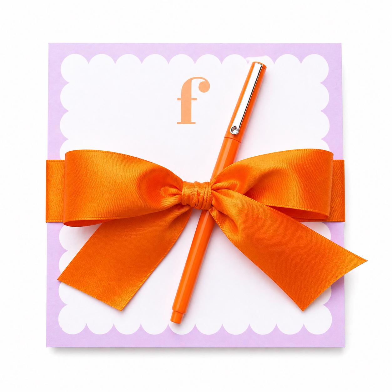 Personalized Notepad Gift Set with Signature Ribbon Bow