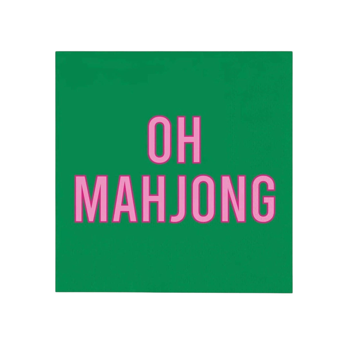 Mahjong Cocktail Napkins – Pink & Green Preppy Game Night Napkins