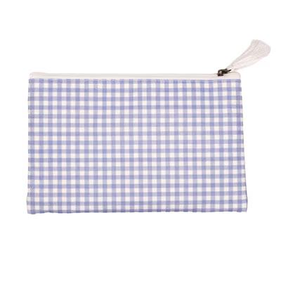 Blue Gingham Tote & Cosmetic Bag Set | Matching Travel and Everyday Essentials
