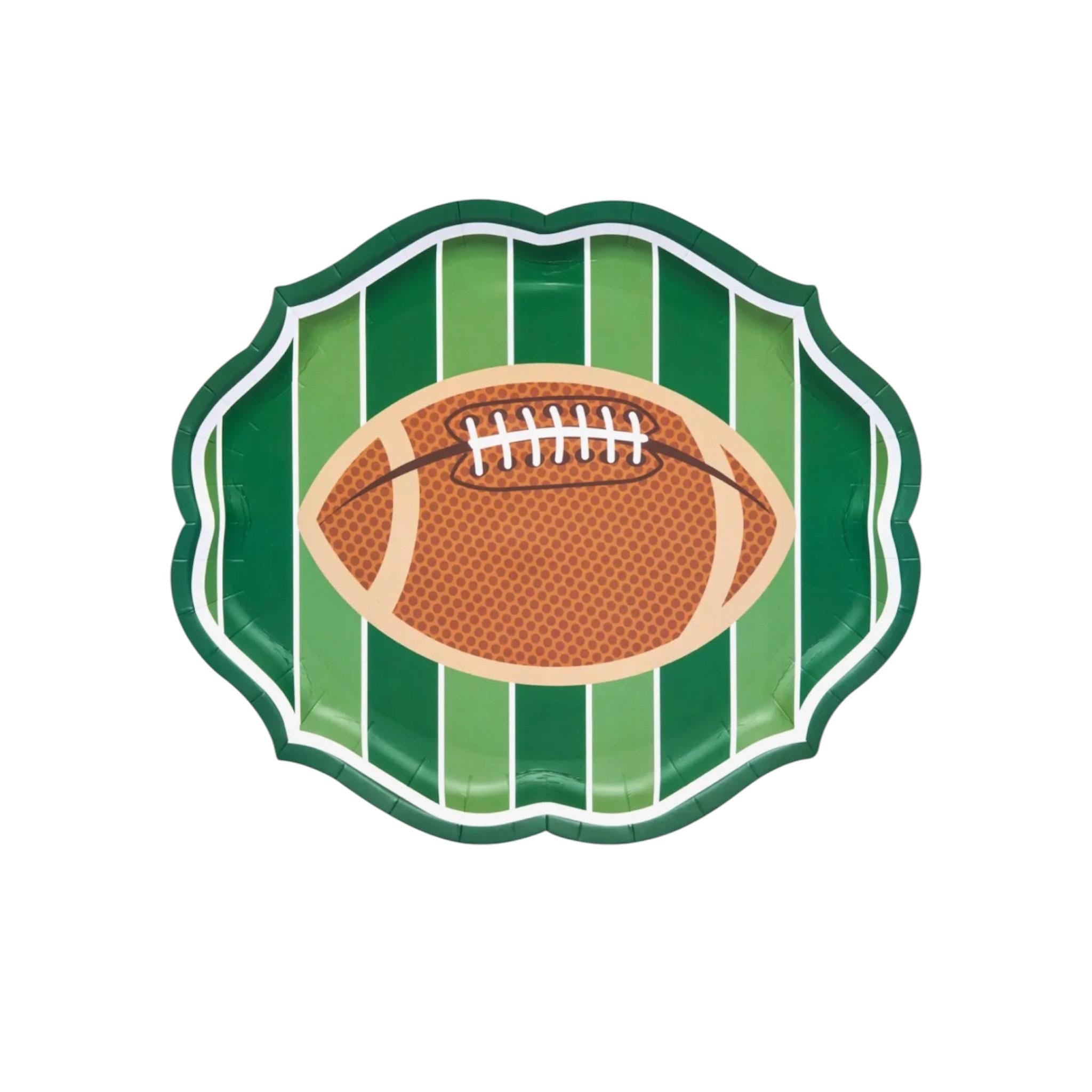 Football Tailgate Platter Plates Pack of 16 Football Party Supplies Game Day Paper Plates Football Birthday Party Decor Sports Tableware