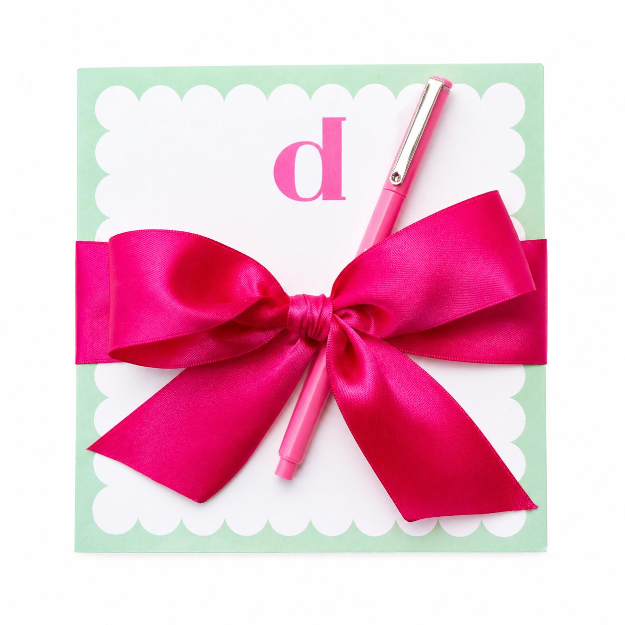 Personalized Notepad Gift Set with Signature Ribbon Bow