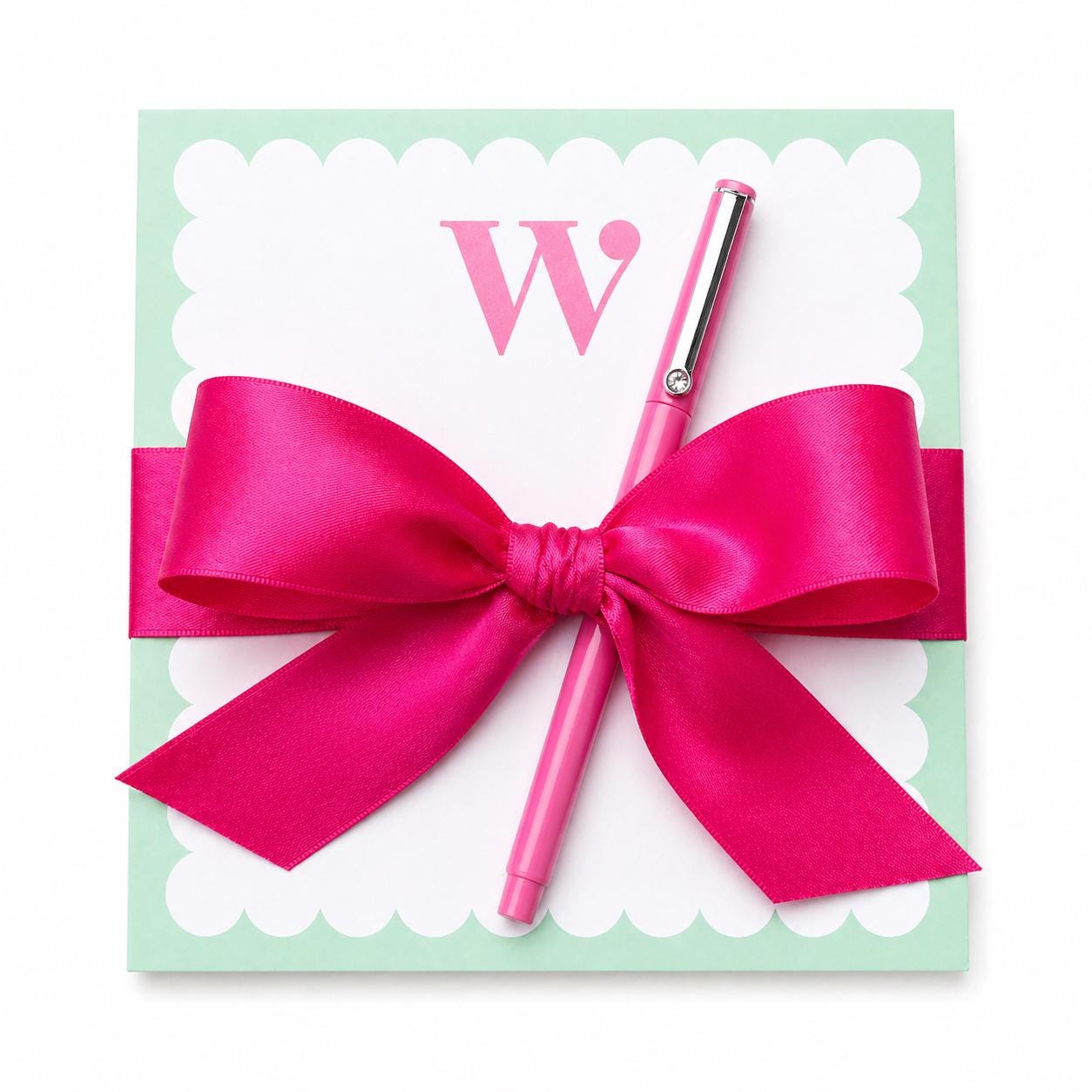 Personalized Notepad Gift Set with Signature Ribbon Bow