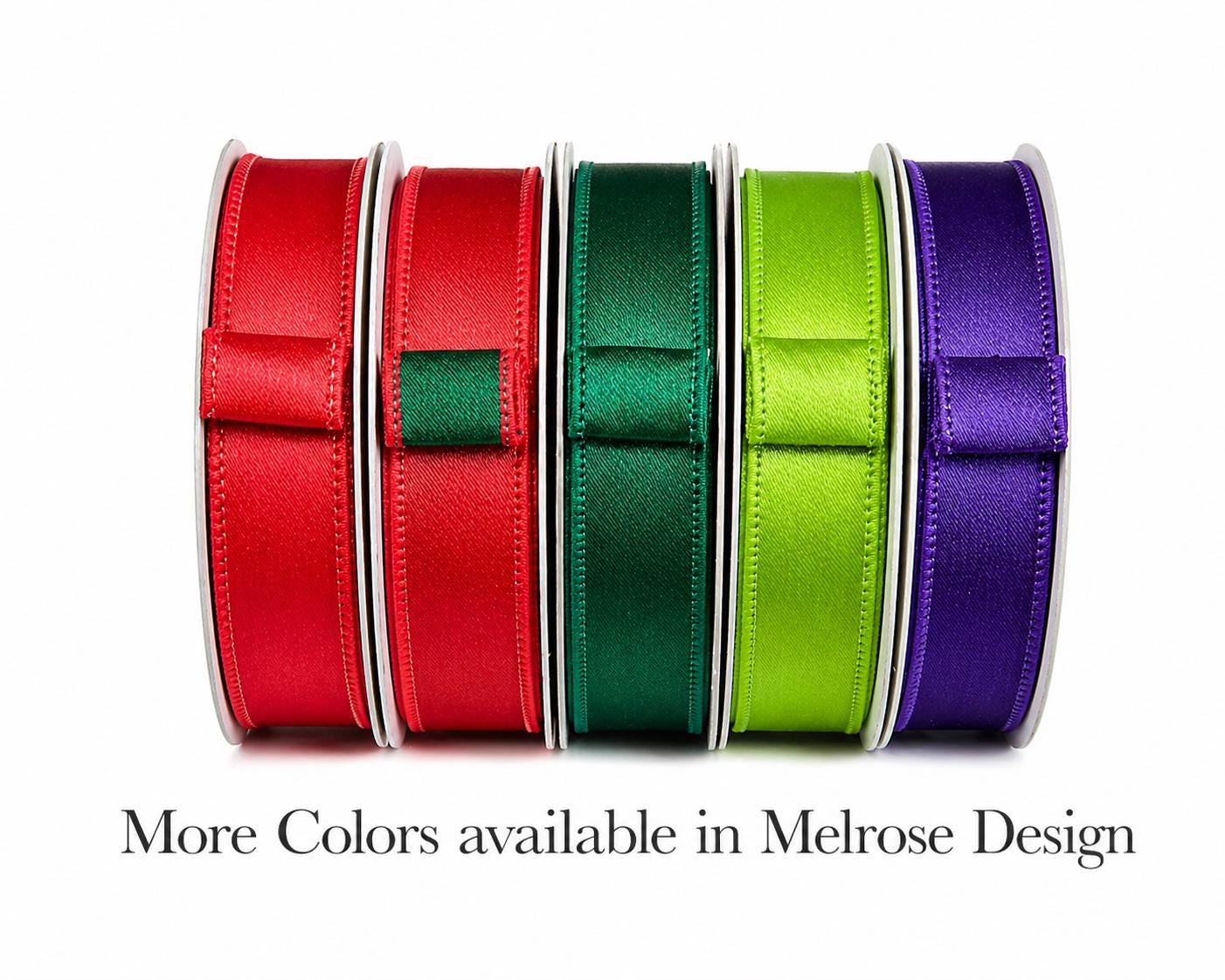 Emerald Green Satin Wired Ribbon Luxury Designer Ribbon for Wreaths Gift Wrapping Christmas Decor
