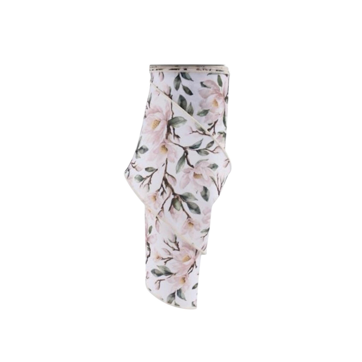 Magnolia Floral Wired Ribbon