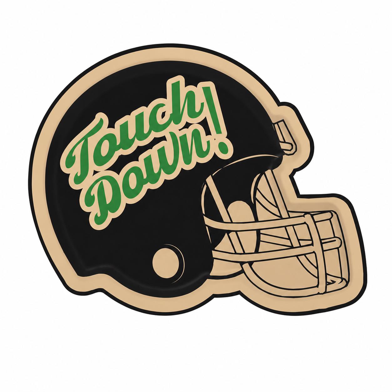 Football Shaped Paper Plates Set of 16 | Game Day Party Plates for Tailgates & Football Parties