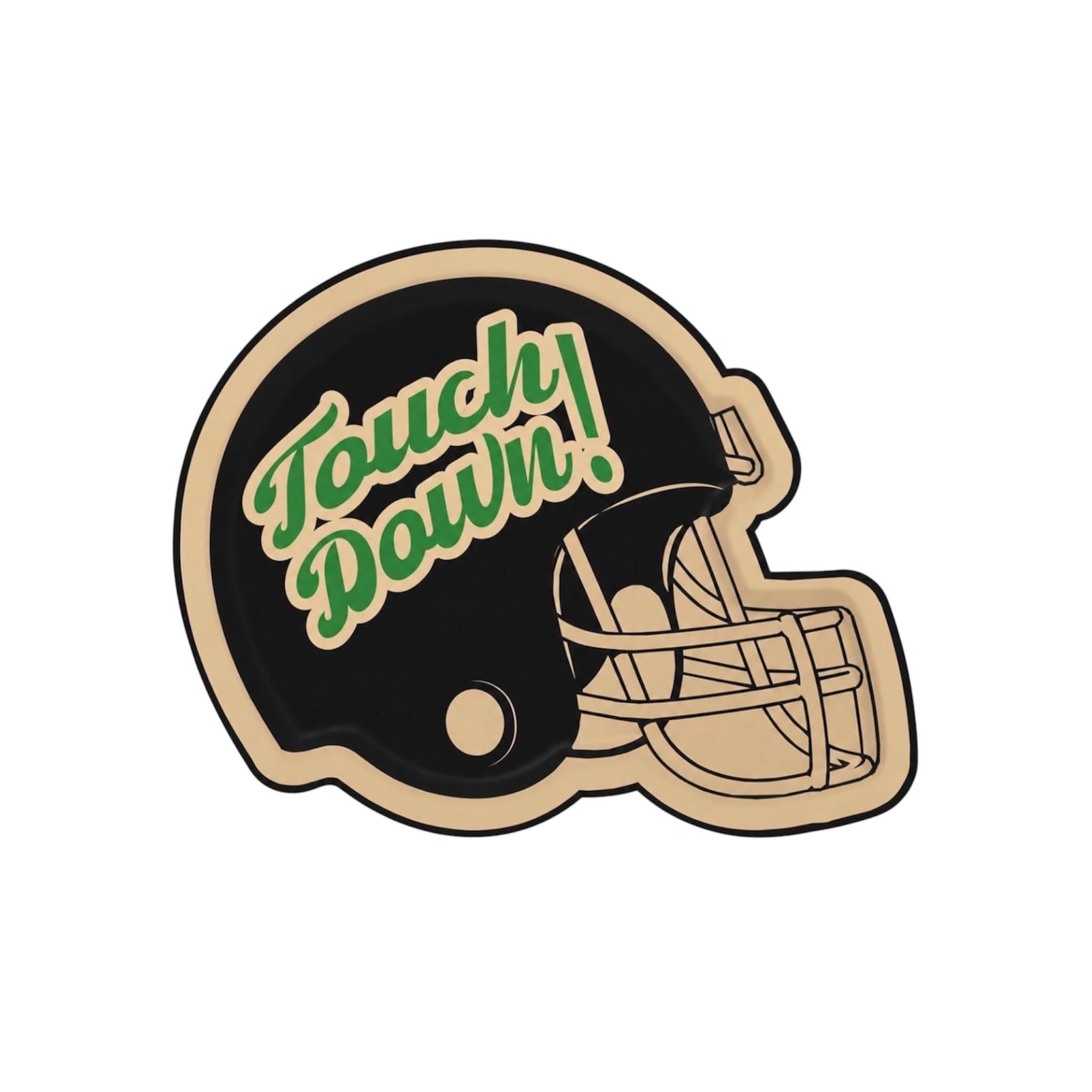 Football Shaped Paper Plates Set of 16 | Game Day Party Plates for Tailgates & Football Parties