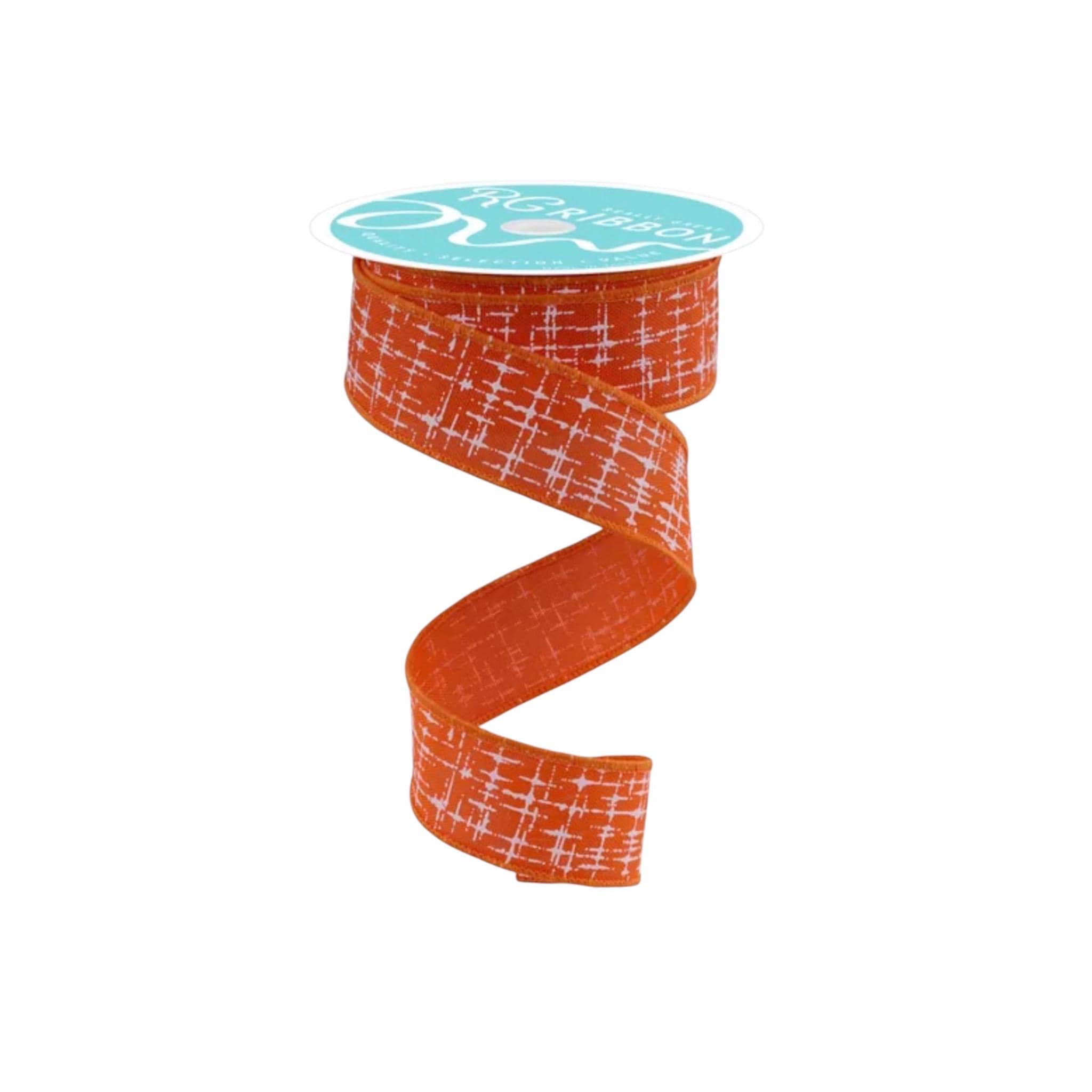 Orange Texture Ribbon Wired Edge Ribbon Fall Ribbon Halloween Ribbon Wreath Ribbon Bow Making Ribbon Craft Supply 1.5 Inch 10 Yards