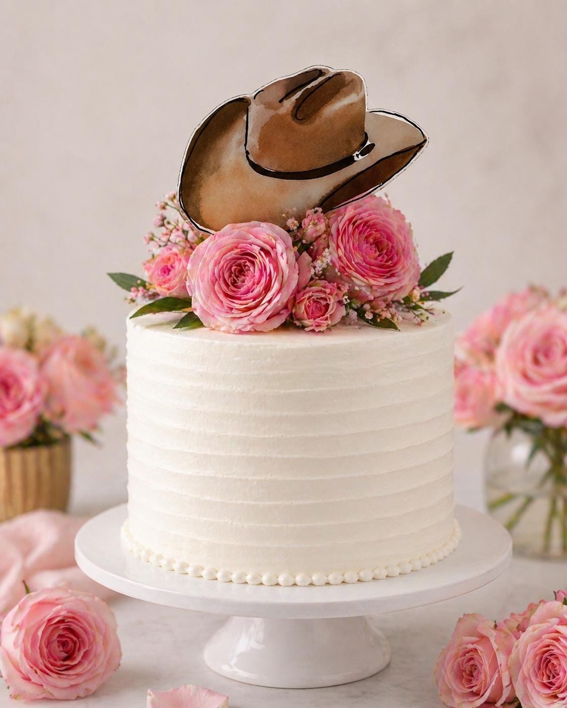 Cowboy Hat Acrylic Cake Topper Western Birthday Cake Topper Cowgirl Party Decor Rodeo Party Decoration Western Theme Cake Topper