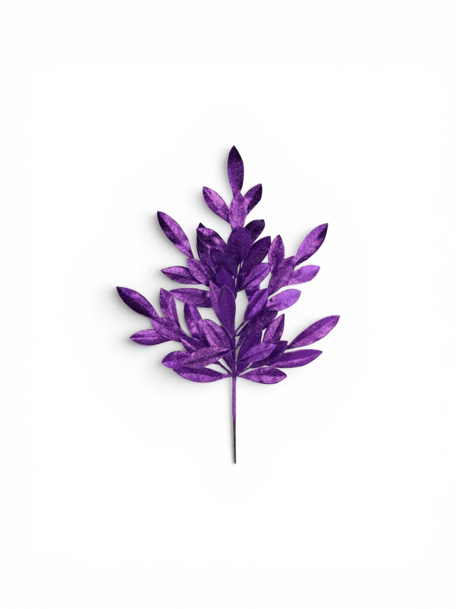 Purple Bay Leaf Spray 23"L