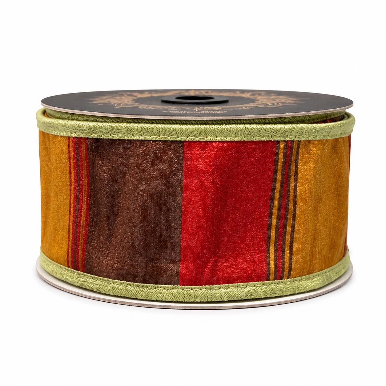 John Mark Harvest Striped Wired Ribbon | Premium Designer Ribbon for Wreaths, Bows & Fall Decorating