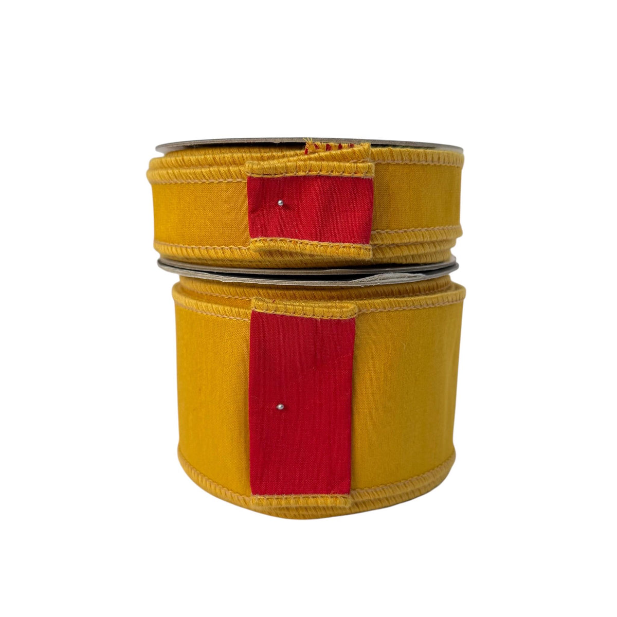 Fall Wired Ribbon | Mustard Yellow & Red Designer Ribbon – John Mark Ribbon