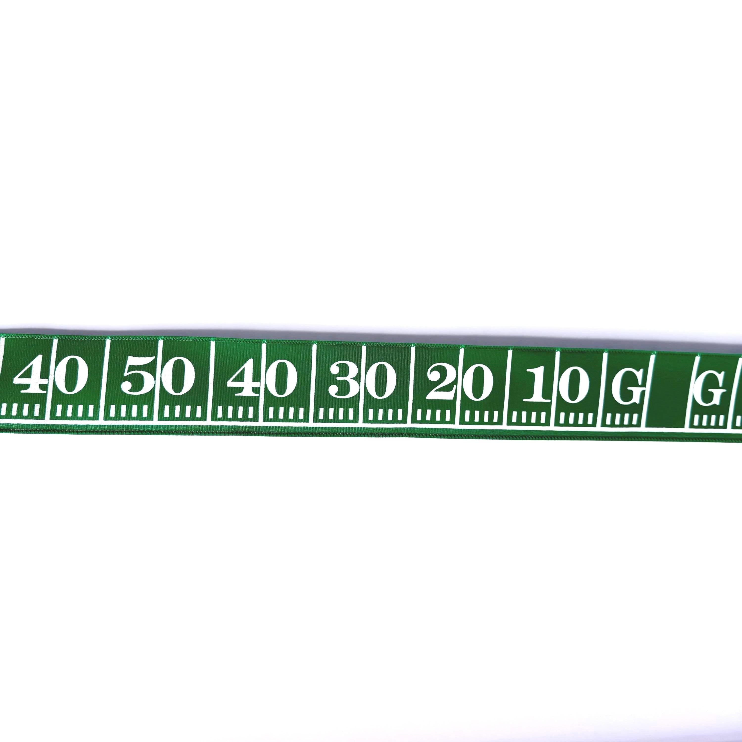 Football Field Wired Ribbon – Green Game Day Ribbon, 2.5" x 10 Yards