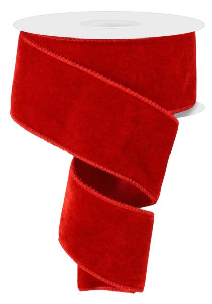Luxury Velvet Ribbon Premium Wired Edge Collection Multiple Size Options Satin Backed Material Professional Grade Quality Perfect Holiday Projects Tree Trimming Gift Wrapping Bow Making Craft Supply Wedding Events Elegant Design Red White