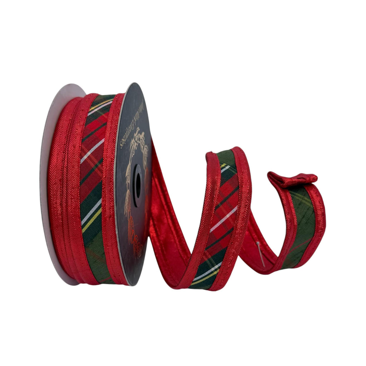 Christmas Ribbon | Red & Green Tartan Plaid Wired Designer Ribbon – John Mark