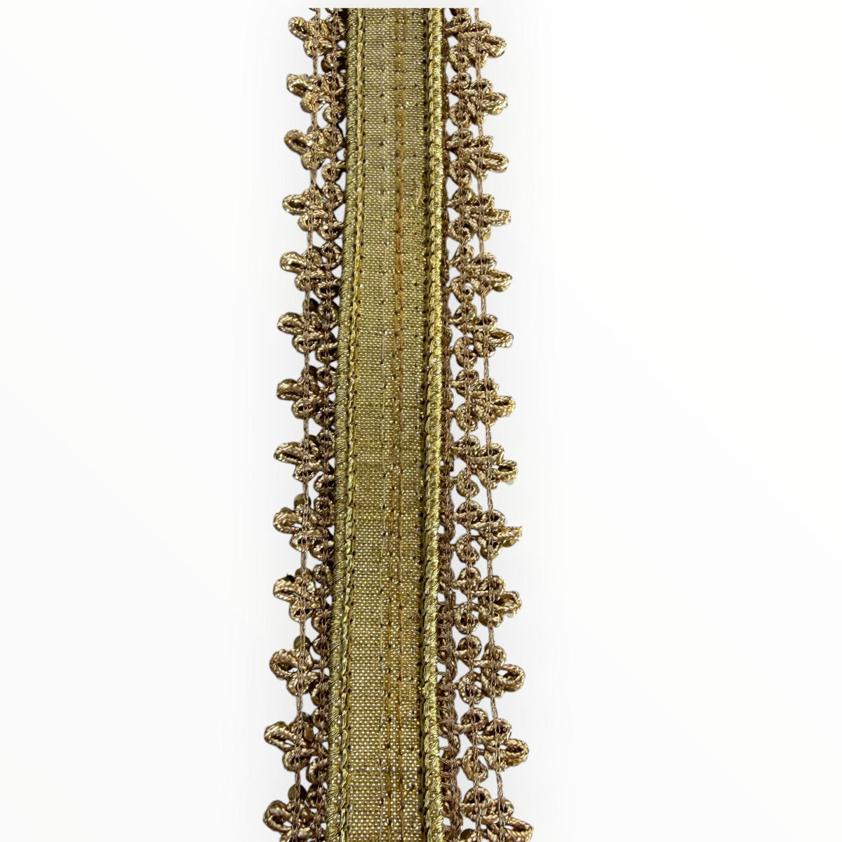 Gold Christmas Ribbon Wired Jewel Trim Ribbon for Wreaths & Holiday Decor | D. Stevens