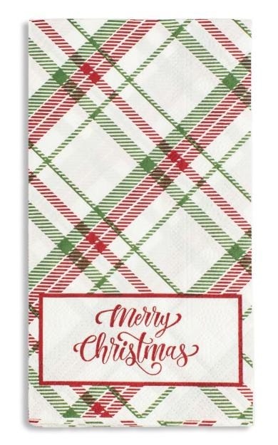 Christmas Plaid Napkins Merry Christmas Luncheon Nutcracker Cocktail Holiday Party Napkins