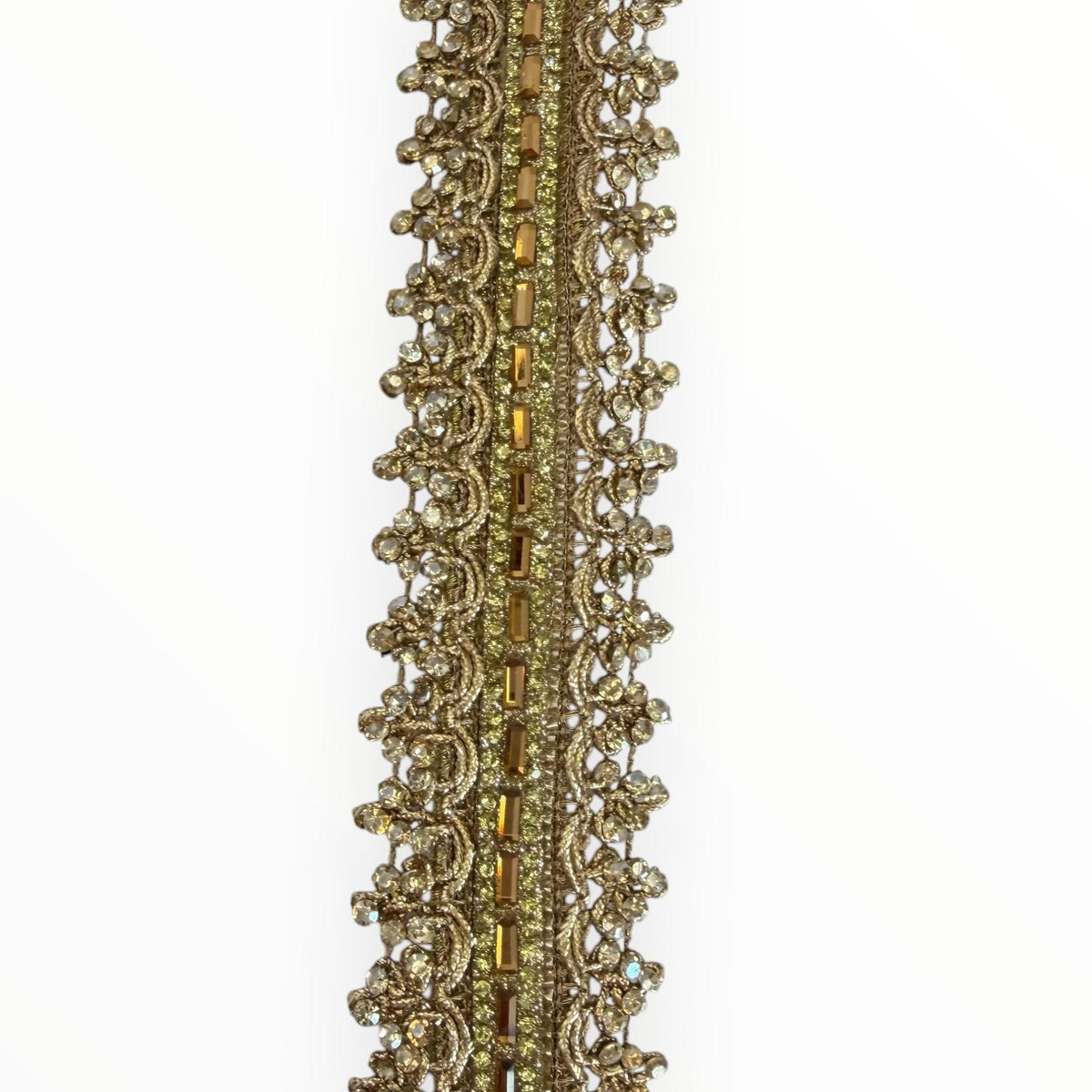 Gold Christmas Ribbon Wired Jewel Trim Ribbon for Wreaths & Holiday Decor | D. Stevens