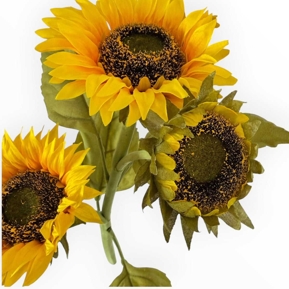 Sunflower Stem Fall Floral Pick Yellow Sunflower Spray 22 Inch Artificial Flower Stem Autumn Wreath Floral Arrangement