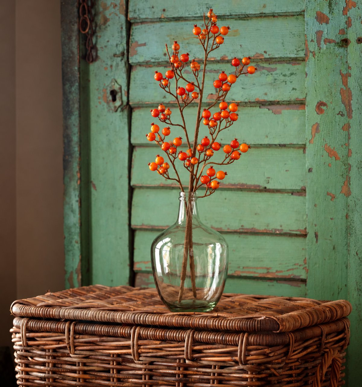 Orange Berry Spray – 28"
