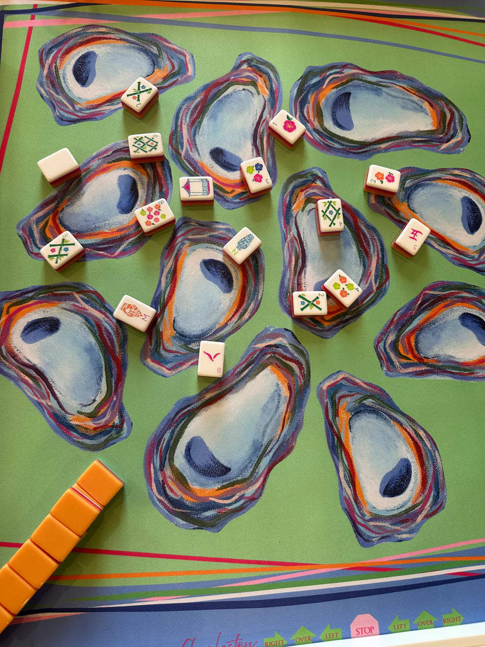 Oyster Confetti Mahjong Mat