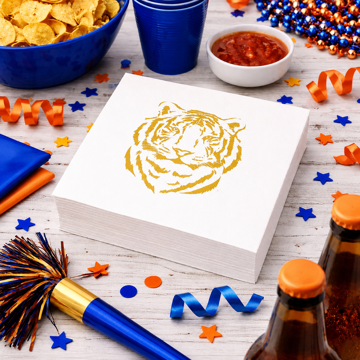 Tiger Face Cocktail Napkins, Pack of 20