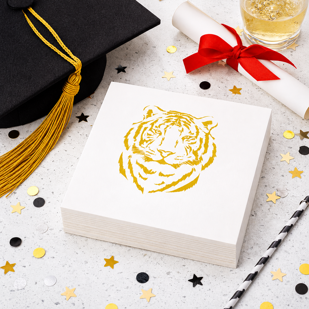 Tiger Face Cocktail Napkins, Pack of 20