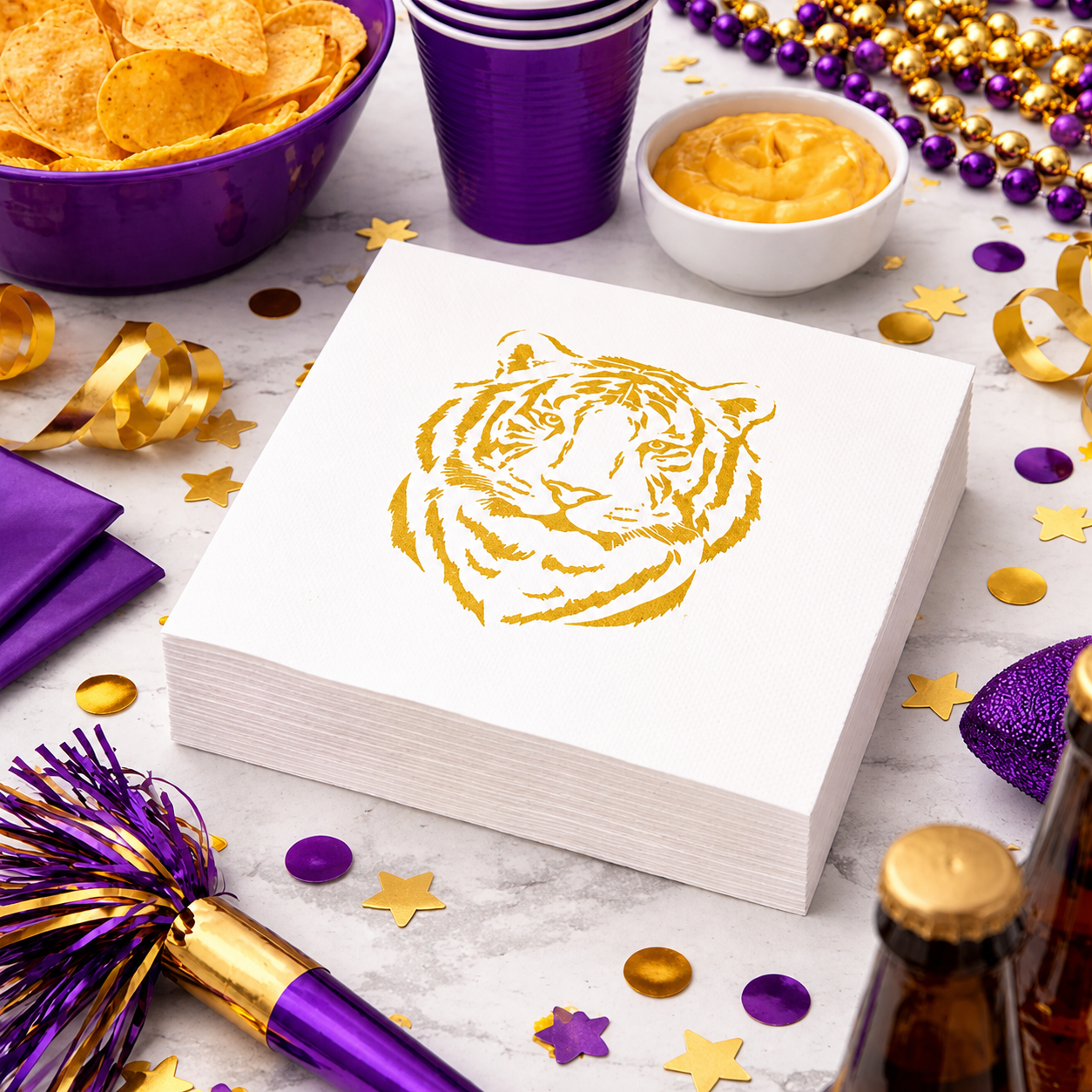Tiger Face Cocktail Napkins, Pack of 20