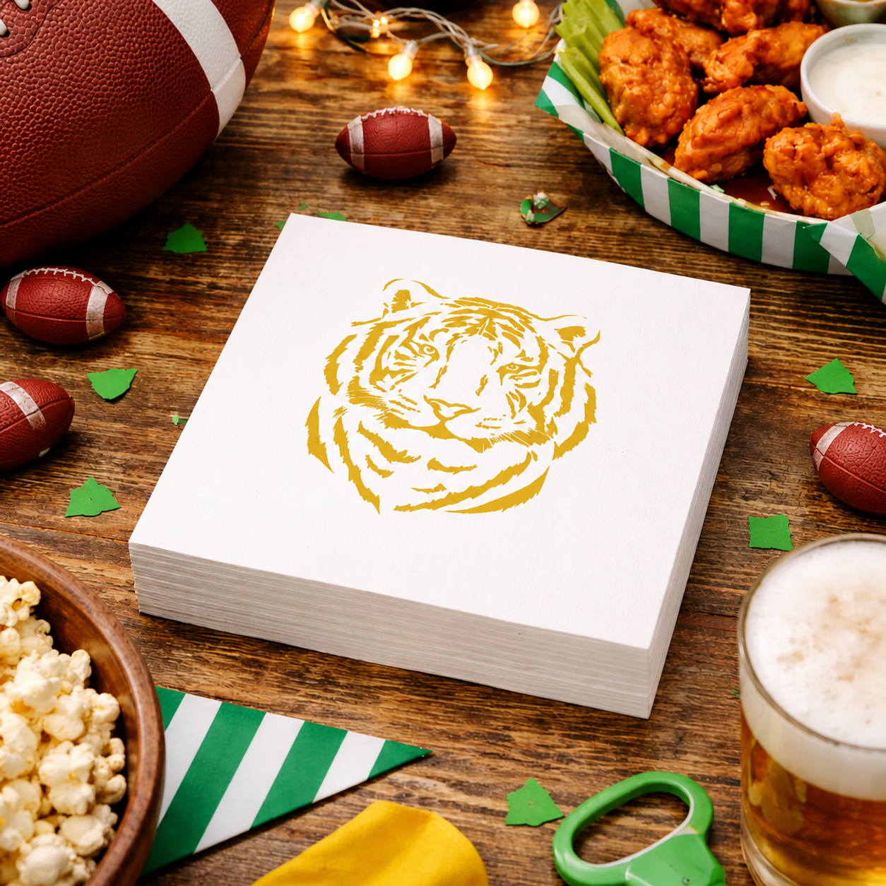 Tiger Face Cocktail Napkins, Pack of 20